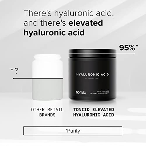 Toniiq Ultra High Purity Hyaluronic Acid Supplements - 95%+ Highly Purified and Bioavailab Toniiq Au supplements