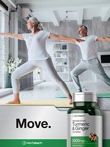 Turmeric and Ginger Supplement 3000 mg | 60 Softgel Capsules | Turmeric Curcumin Complex Horbäach Au supplements