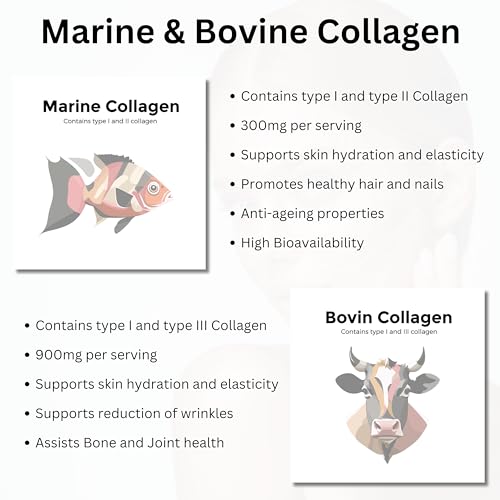 Re-Coll 1200mg Collagen Capsules - High Strength Supplement with Hyaluronic Acid - for Hair Skin Re-Coll Au supplements