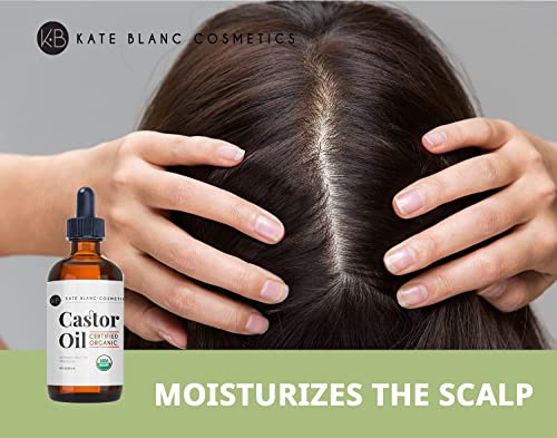Kate Blanc Cosmetics Organic Castor Oil (4oz). 100% Pure, Cold Pressed, Hexane Free in a Glass Bottle Kate Blanc Cosmetics Au supplements