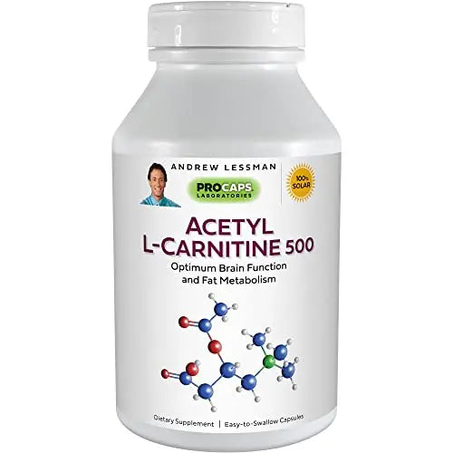 ANDREW LESSMAN Acetyl L-Carnitine 500 mg - 60 Capsules - Support for Nervous System ANDREW LESSMANAU supplements