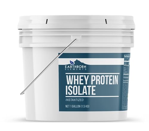 Earthborn Elements Whey Protein Isolate, 1 Gallon Bucket, Protein Powder, Unflavored Earthborn Elements Au supplements