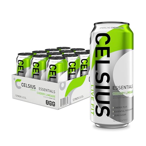 CELSIUS ESSENTIALS, Sparkling Cherry Limeade, Performance Energy Drink 16 Fl Oz CELSIUS Au supplements