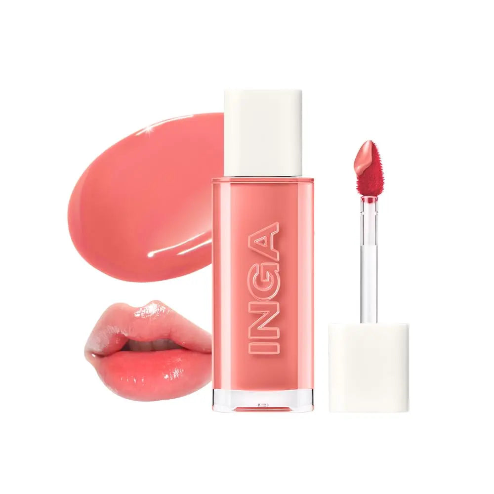 INGA Water Glow Lip Tint | Hydrating, Glossy Korean Lip Tint with Sheer Color & Glass-Like Shine | Long-Lasting, Non-Sticky Korean Lip Stain (RICH SALMON) INGA AU supplements