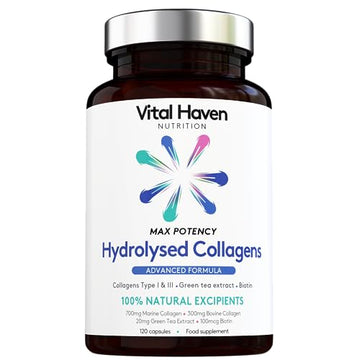 Advanced Collagen Complex - Hydrolised Marine Collagen (Type I) + Hydrolised Bovine Grass Vital Haven Au supplements
