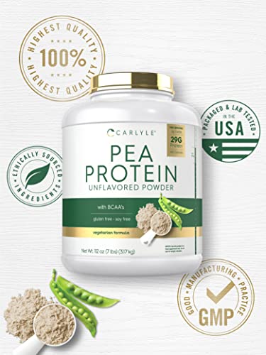 Carlyle Pea Protein Powder with BCAA'S 7lb | Unflavored | 29G Protein | Non-GMO, Gluten Carlyle Au supplements