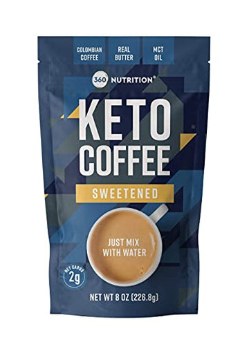 360 Nutrition Instant Keto Coffee with MCT Oil, Coconut Oil, Sweetened, Gluten Free 360 Nutrition Au supplements