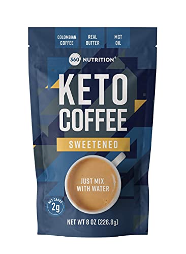 360 Nutrition Instant Keto Coffee with MCT Oil, Coconut Oil, Sweetened, Gluten Free 360 Nutrition Au supplements