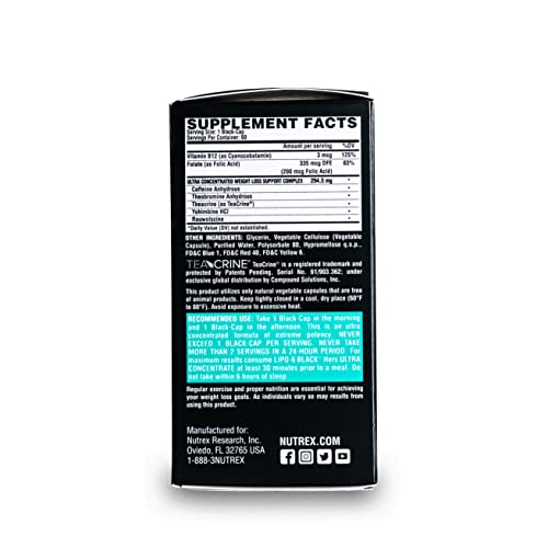 Nutrex Research Lipo-6 Black Hers Ultra Concentrate | Weight Loss Pills for Women | Fat Burner Nutrex Research Au supplements