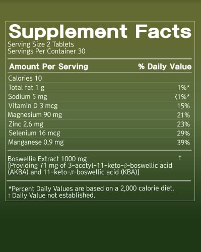 FromBIO for Joints Health and Cartilage, Boswellia, 1,000mg of Boswellia and 71mg of AKBA & KBA FromBIO Au supplements