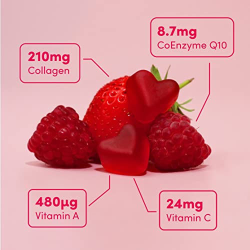 Collagen Peptides CoQ10 Vitamin Gummies. Vitamins A C Supplement, Biotin. Supports Collegen SOLV Au supplements
