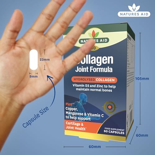 Natures Aid Collagen Joint Formula with Vitamin C, Copper and Manganese, Cartilage and Joint Health, 60 Capsules natures aid Au supplements