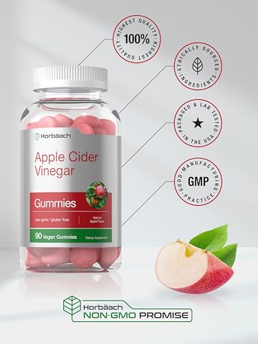 Horbaach Vegan Apple Cider Vinegar Gummies | 90 Count | ACV Supplement | Natural Horbäach Au supplements
