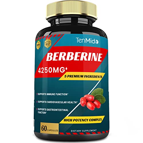 Berberine Extract Capsules 4250mg, 2 Months Supply & Ceylon, Milk Thistle, Turmeric Tenmido Au supplements