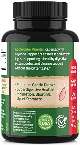 ForestLeaf - Apple Cider Vinegar Capsules with Cayenne Pepper Powder 1200mg ForestLeaf Au supplements
