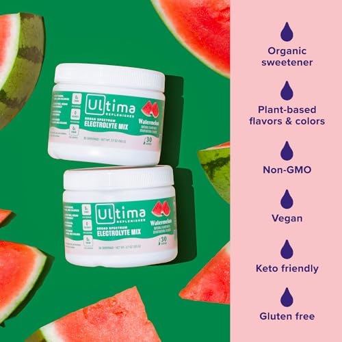 Ultima Replenisher Daily Electrolyte Drink Mix – Watermelon, 30 Servings – Hydration Ultima Replenisher Au supplements