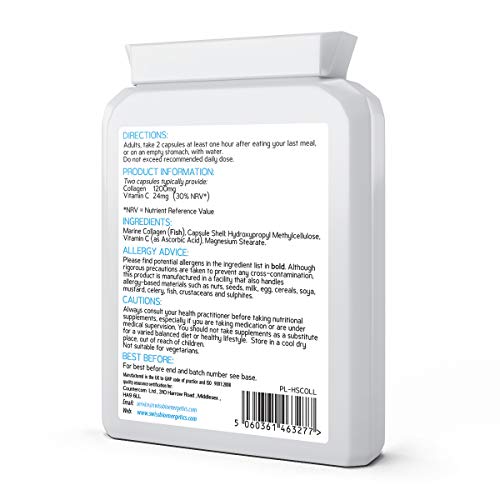Marine Collagen 600mg 60 Capsules - Highly Bioavailable Naticol® Type 1 swiss bioenergetics Au supplements