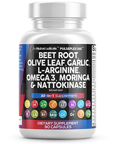 Beet Root Capsules 6000mg Olive Leaf 6000mg Nattokinase 4000 FU Clean Nutraceuticals Au supplements