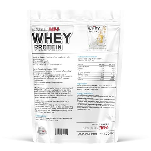 MuscleNh2 Whey Protein Powder Milk Protein, Soy Free, Gluten Free, Naturally Occurring BCAAs MuscleNh2 Au supplements