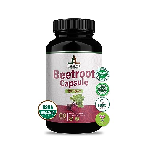 PRESERVE Organic Beetroot casules 16,000mg Per Serving, Natural Monthly Supplement PRESERVE Au supplements