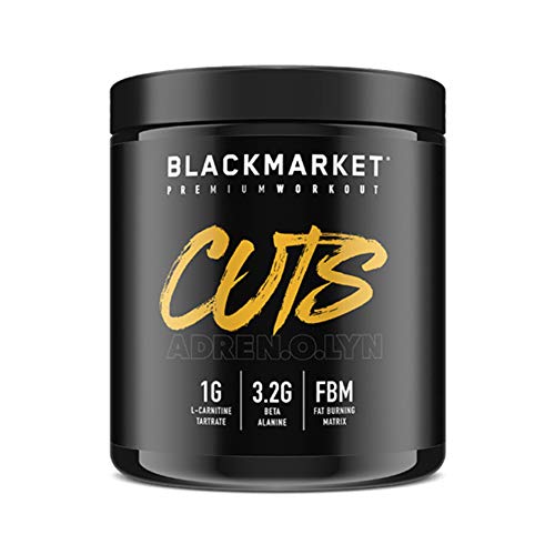 BLACKMARKET CUTS Pre Workout - Flavored Energy Powdered Drink Mix for Men BLACKMARKET Au supplements