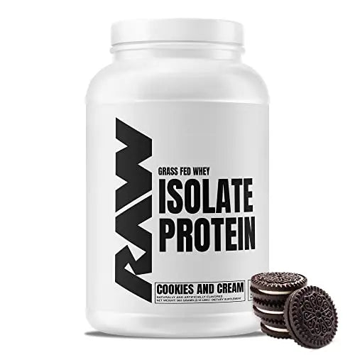 RAW Whey Isolate Protein Powder, Cookies N Cream - 100% Grass-Fed Sports Nutrition RAWAU supplements