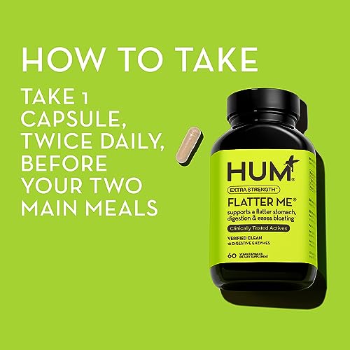 HUM Flatter Me Supplement for Daily Bloating - 18 Full Spectrum Digestive HUM Au supplements