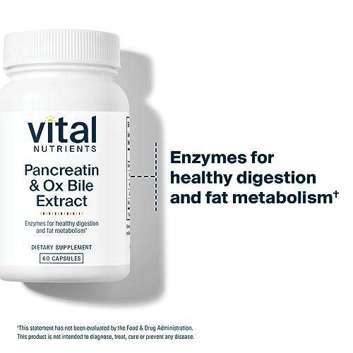 Vital Nutrients Pancreatin and Ox Bile Extract | Natural Digestive Enzyme Vital Nutrients Au supplements