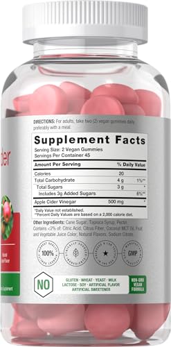 Horbaach Vegan Apple Cider Vinegar Gummies | 90 Count | ACV Supplement | Natural Horbäach Au supplements