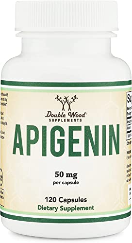 Apigenin Supplement - 50mg per Capsule, 120 Count (Powerful Bioflavonoid Found Double Wood Supplements Au supplements