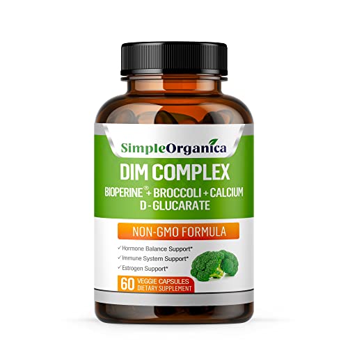 Simple Organica DIM Supplement for Women and Men 300mg with BioPerine, Broccoli Simple Organica Au supplements