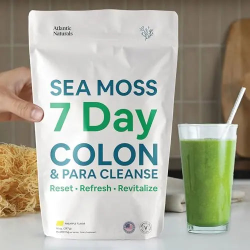 Atlantic Naturals Sea Moss 7 Day Colon and para Cleanse | Detox, Gut Health and Intestinal Atlantic Naturals uk supplements