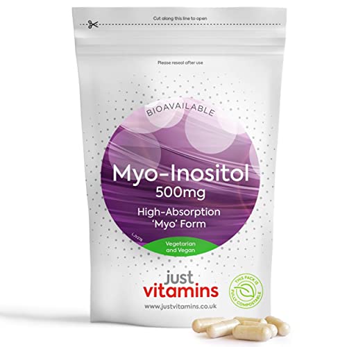 Myo-Inositol Capsules - 500mg x90 Capsules - Pure Premium Quality Myo Inositol Vitamin Just Vitamins Au supplements