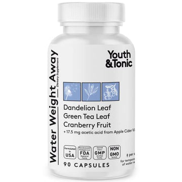 Youth & Tonic Natural Water Pills (90 Count) for Swelling Belly Bloating Youth & Tonic Au supplements
