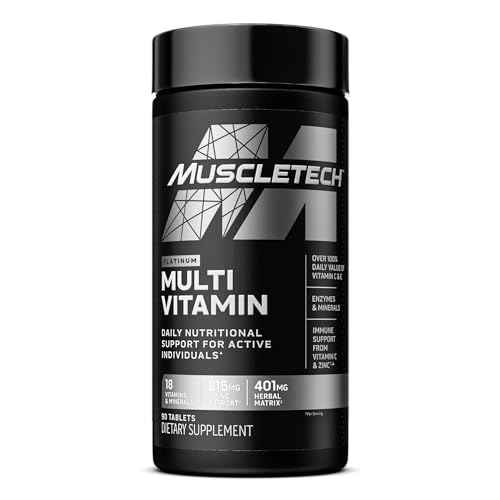 MuscleTech Platinum Multivitamin for Immune Support 18 Vitamins & Minerals Vitamins A MuscleTech Au supplements