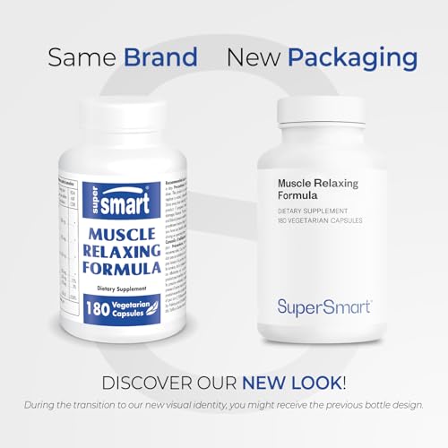Supersmart - Muscle Relaxing Formula (Advanced Complex) - with Magnesium, Calcium, Vitamin E, Plants Extracts | Non-GMO & Gluten Free - 180 Vegetarian Capsules Supersmart Au supplements