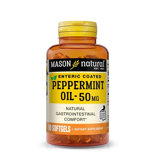 MASON NATURAL Peppermint Oil 50 mg Enteric Coated - Natural Gastrointestinal Comfort MASON NATURAL Au supplements