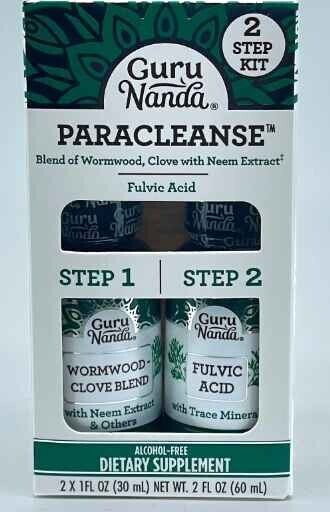 GuruNanda Paracleanse with Wormwood, Clove & Fulvic Acid with Neem Extract - 2 Step GuruNanda Au supplements