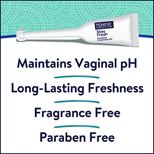 Monistat Stay Fresh Gel, Odor Eliminating Gel for Feminine Care, Fragrance Free Vaginal Gel, Prefilled Monistat Au supplements