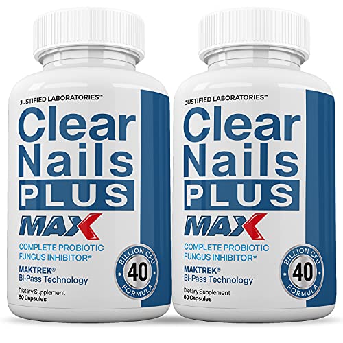 Justified Laboratories (2 Pack) Clear Nails Plus Max Pills 40 Billion CFU Probiotic Supports Justified Laboratories Au supplements