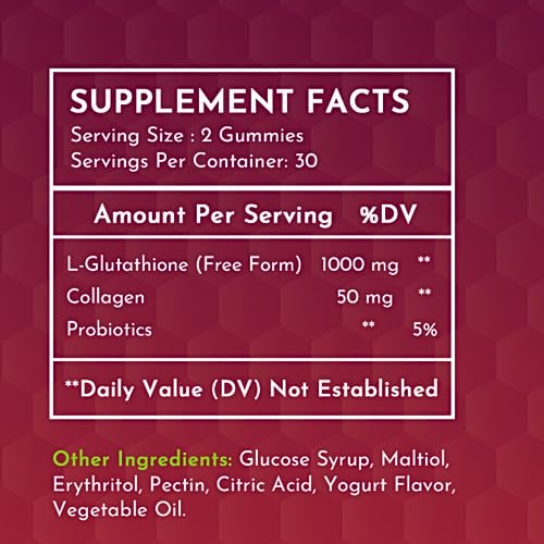 Glutathione Gummies | with Marine Collagen | 1050mg per Serving | Antioxidant Support Sunshyne Au supplements