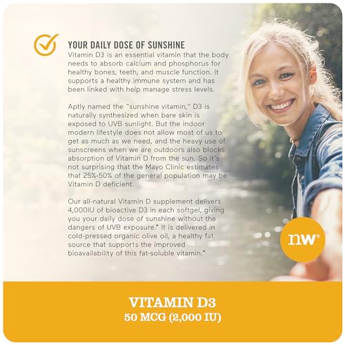 NatureWise Vitamin D3 2000iu (50 mcg) Healthy Muscle Function, and Immune Support NatureWise Au supplements