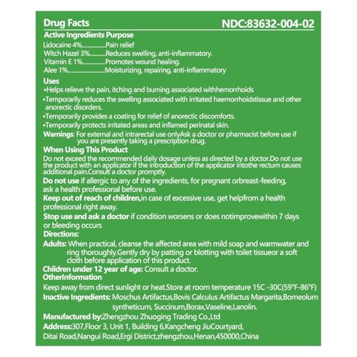 Dr.Goddyik Maximum Strength Hemorrhoid & Fissure Relief Cream Ointment with Aloe & Vitamin E - Fast Acting, Long Lasting Soothe for Itching, Burning & Fissures Dr.Goddyik Au supplements