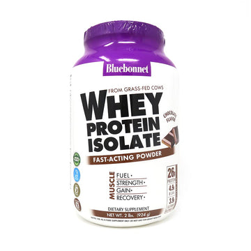 BlueBonnet 100% Natural Whey Protein Isolate Powder, Chocolate, 2 Pound Bluebonnet Au supplements