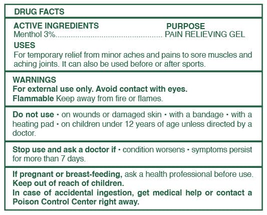 Ross D'Elen Green Menthol Gel - 2Pack Large Size (2) ROSS D'ELEN Au supplements