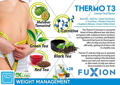 FuXion Thermo T3,Delicious Lemon Tea Flavor(Thermo TT3, 28 Sachets) CHNLML Au supplements