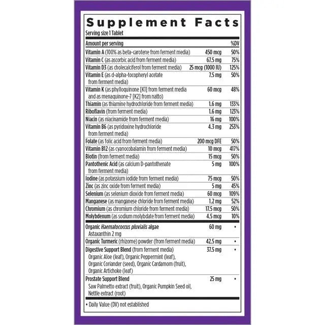 New Chapter Multivitamin for Men 50 Plus - Every Man's One Daily 55+ with Fermented Probiotics + Whole Foods + Astaxanthin New Chapter Au supplements