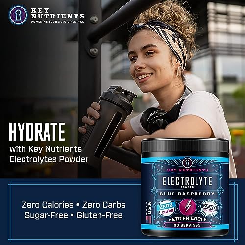 KEY NUTRIENTS Multivitamin Electrolytes Powder No Sugar - Tempting Blue Raspberry KEY NUTRIENTS Au supplements