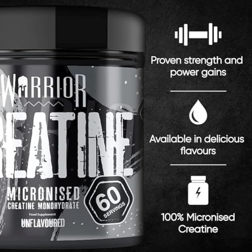 Warrior Creatine Monohydrate Powder – 300g – Micronised for Easy Mixing Warrior Au supplements