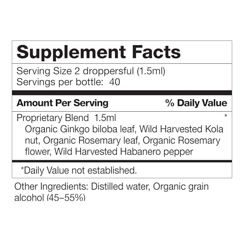 Brain Formula 2 oz. - Vegan and Wild-Harvested | Stimulates Circulation and and Improved Dr. Schulze's Au supplements